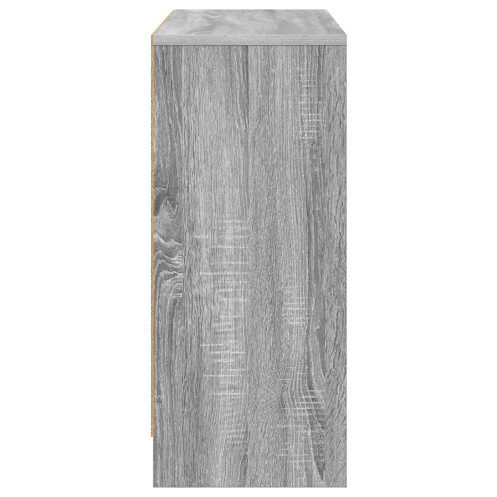 vidaXL Bufet z szufladą Szary Sonoma 88,5 x 27,5 x 63,5 cm
