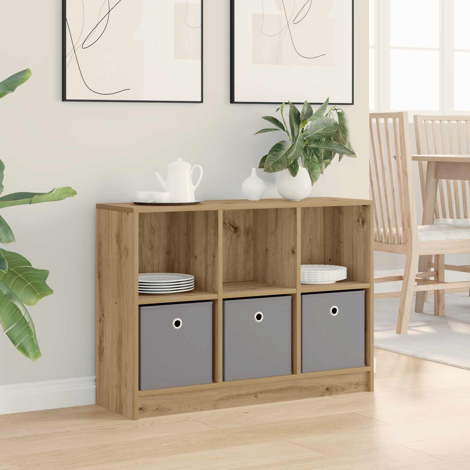 vidaXL Bufet Dąb rzemieślniczy 88,5 x 27,5 x 63,5 cm