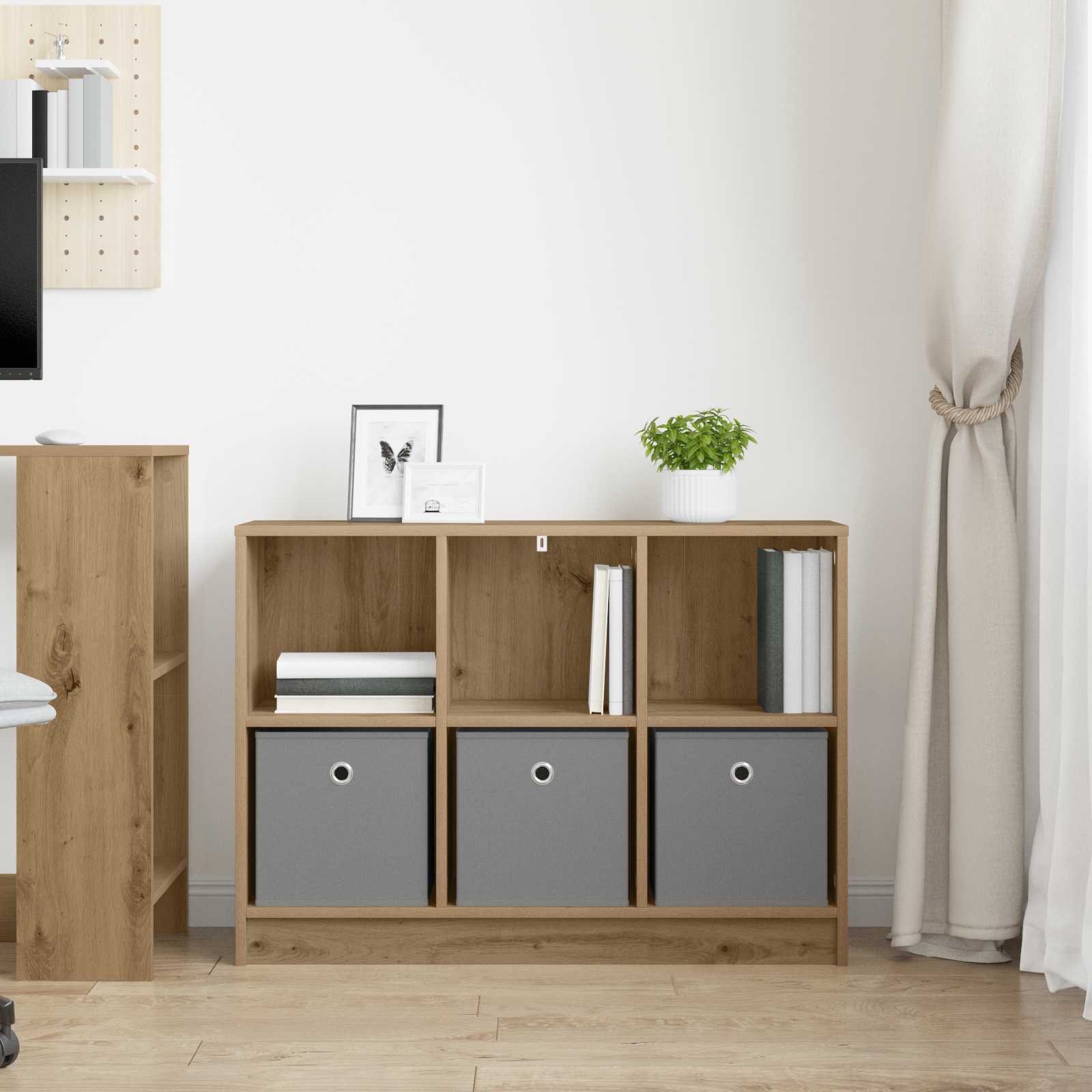vidaXL Bufet Dąb rzemieślniczy 88,5 x 27,5 x 63,5 cm