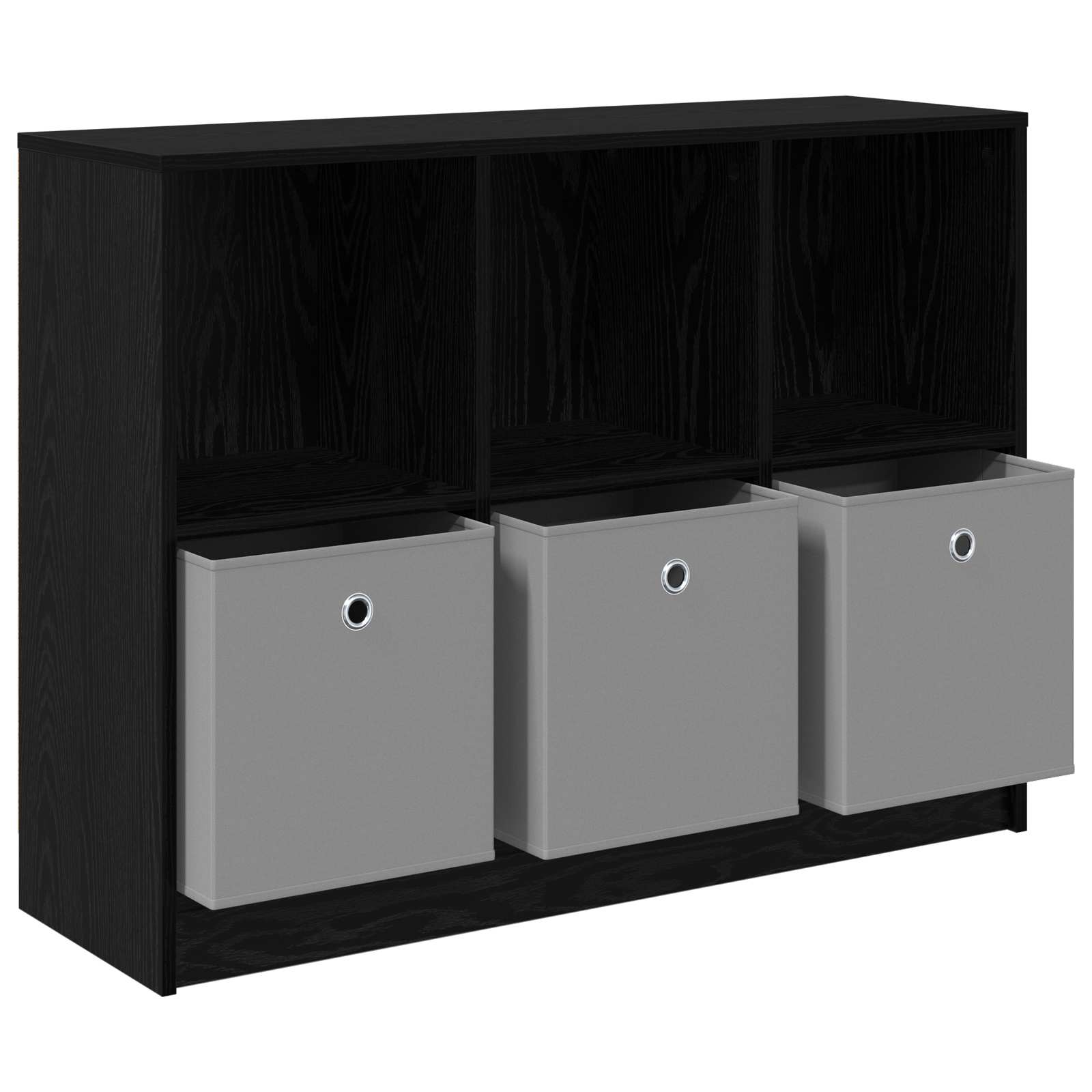 vidaXL Bufet z szufladą Czarny Dąb 102 x 32 x 73,5 cm