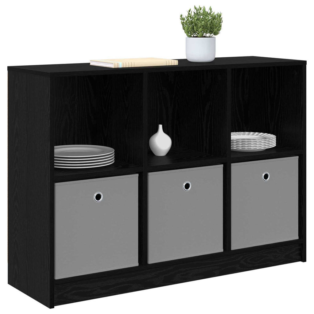 vidaXL Bufet z szufladą Czarny Dąb 102 x 32 x 73,5 cm