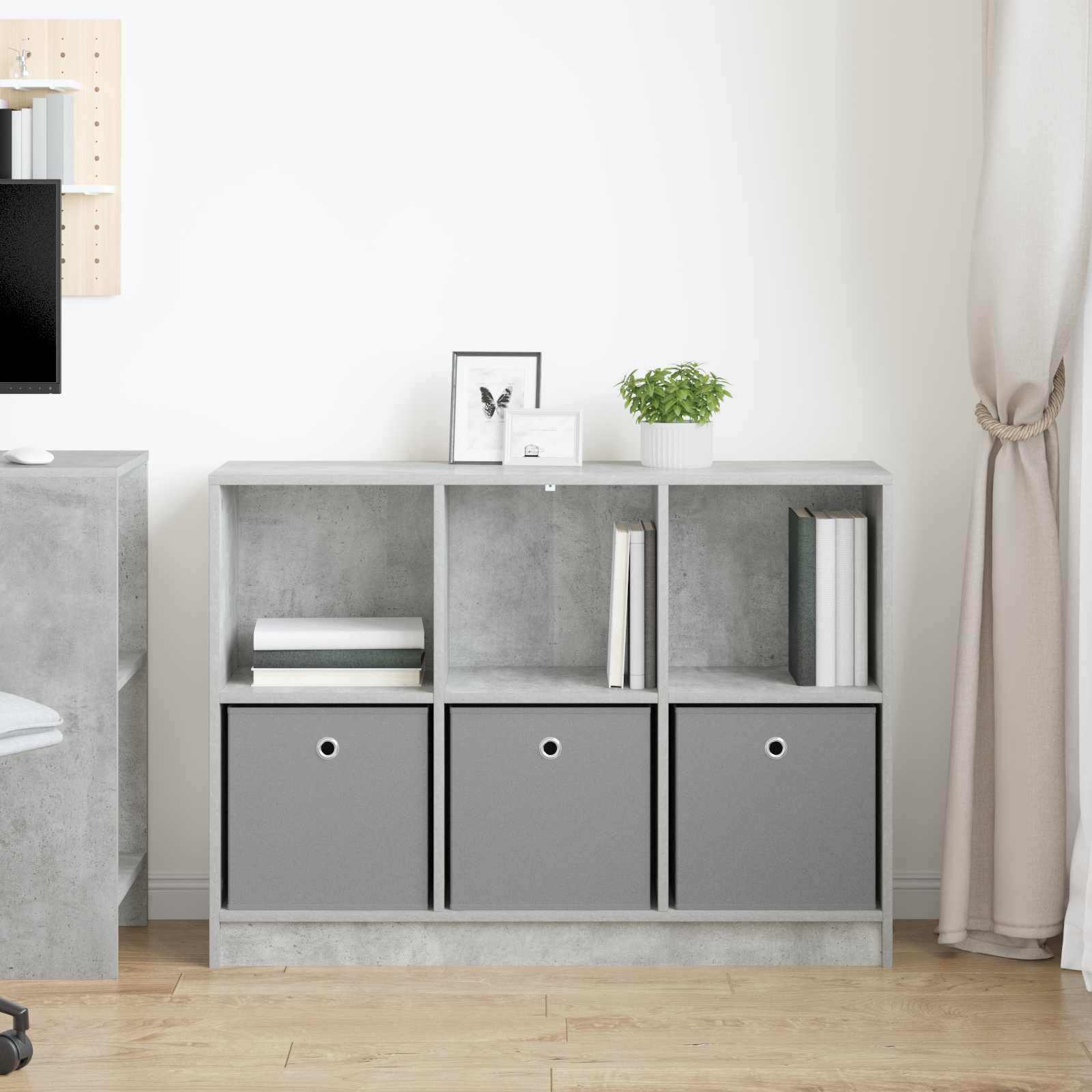 vidaXL Bufet z szufladą Betonowy szary 102 x 32 x 73,5 cm