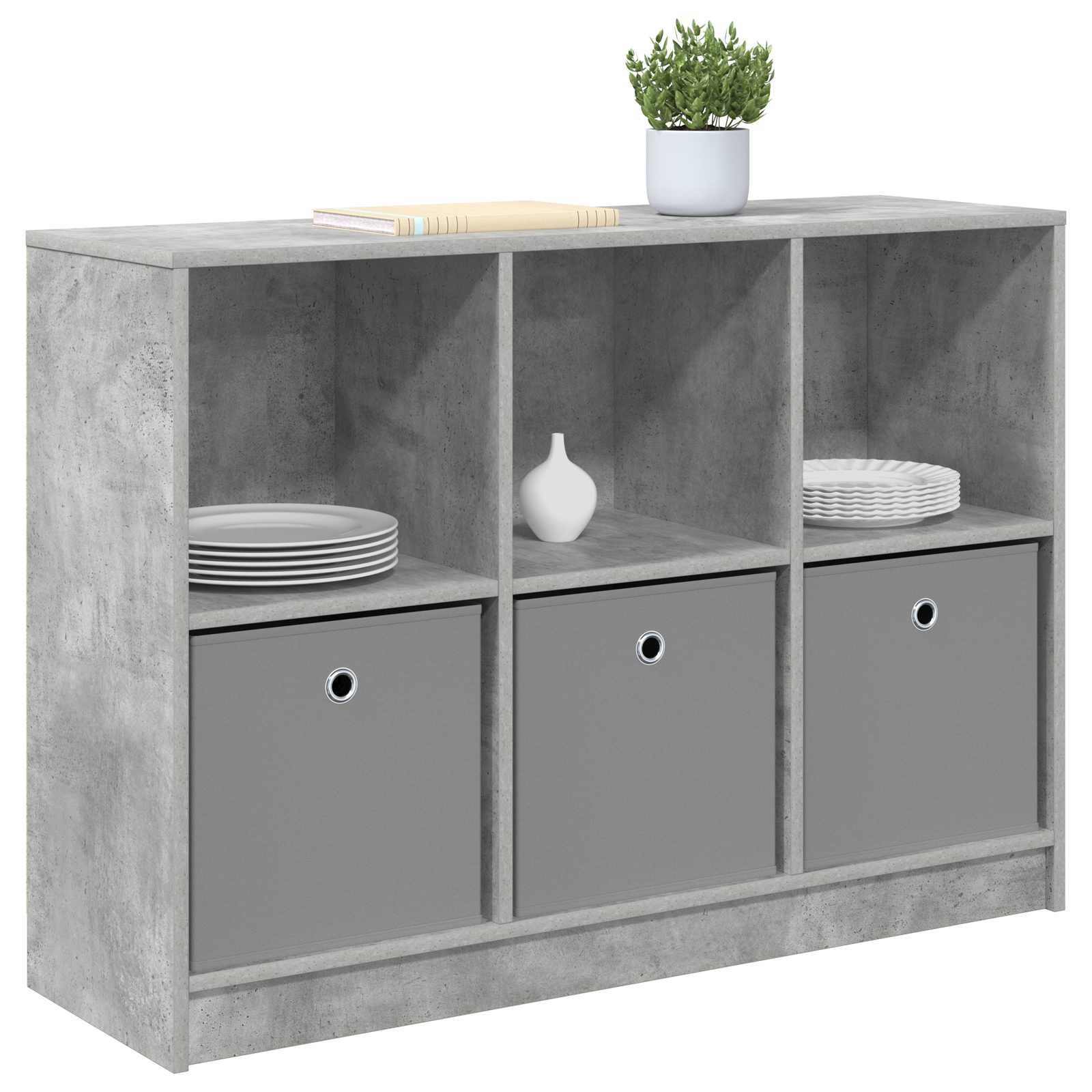 vidaXL Bufet z szufladą Betonowy szary 102 x 32 x 73,5 cm