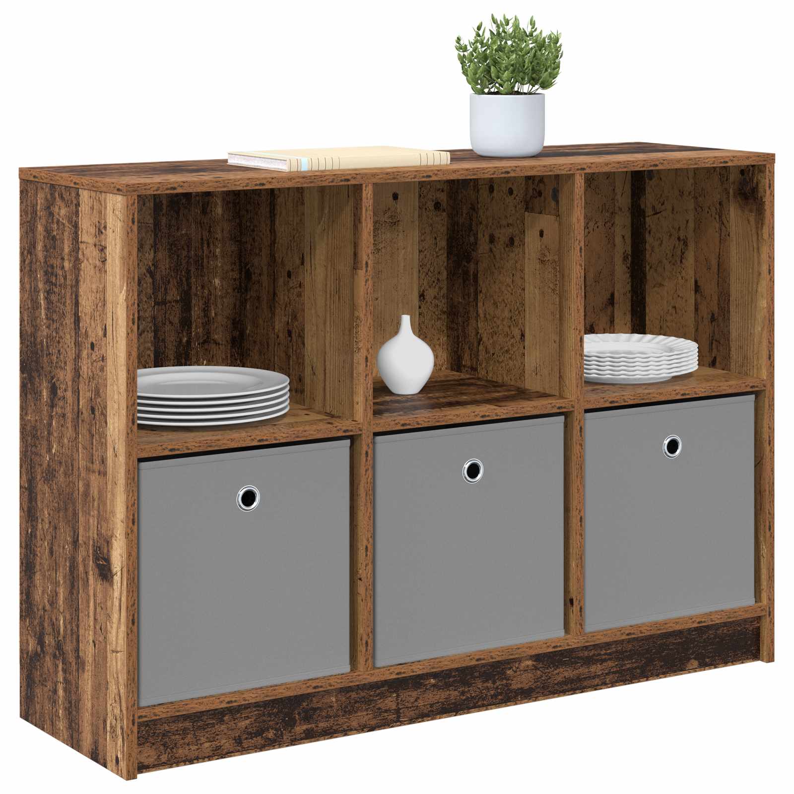 vidaXL Bufet z szufladą Stare drewno 102 x 32 x 73,5 cm