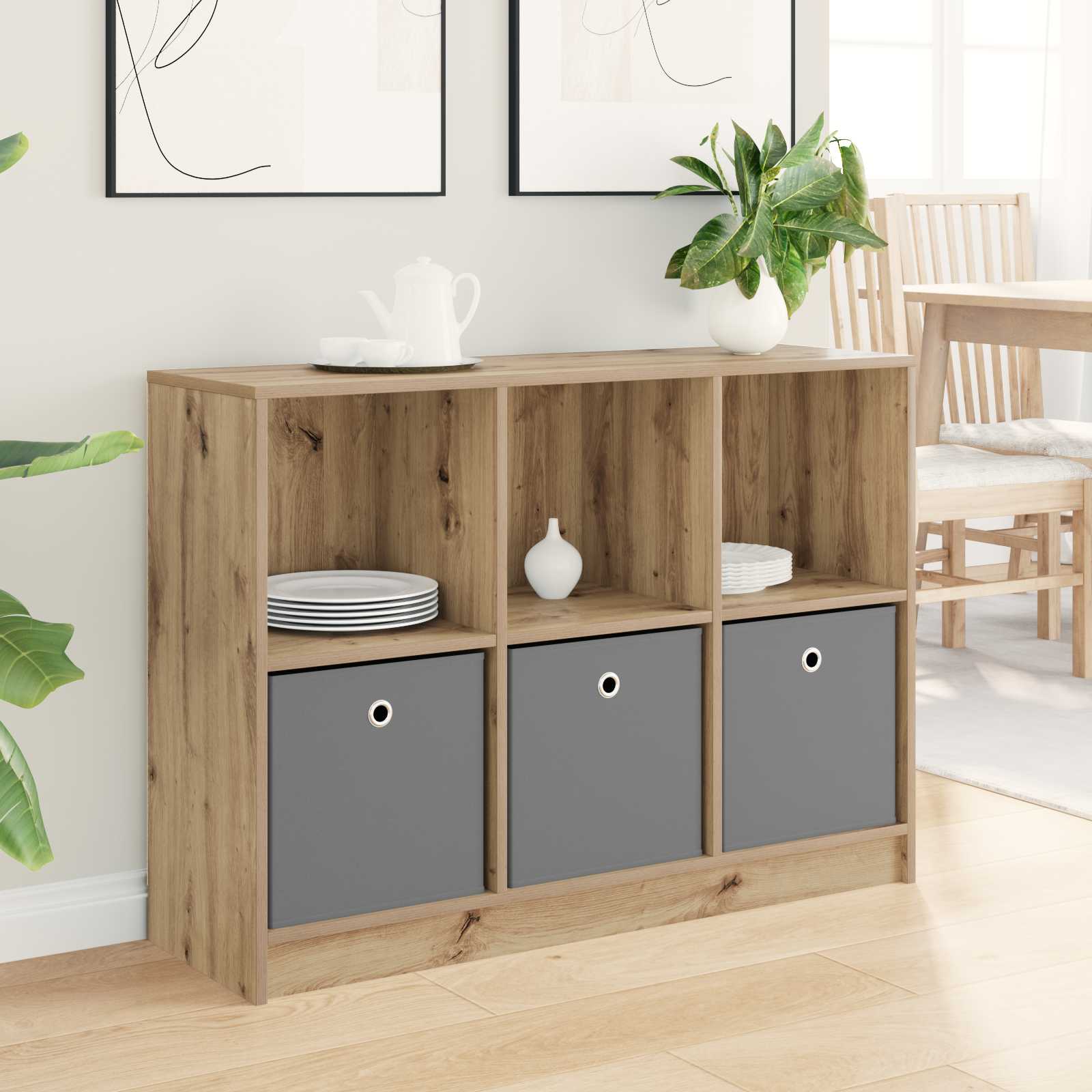 vidaXL Bufet Dąb rzemieślniczy 102 x 32 x 73,5 cm
