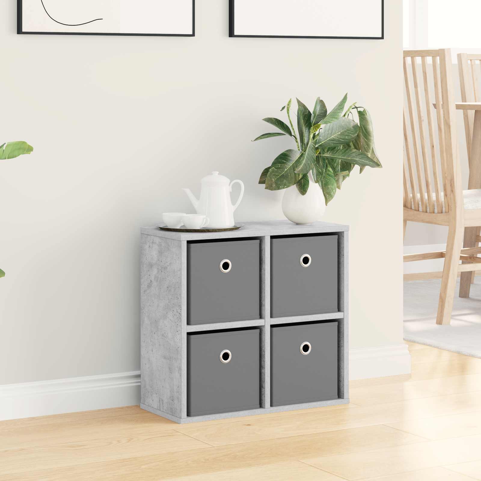 vidaXL Bufet z szufladą Betonowy szary 49,5 x 22 x 47 cm