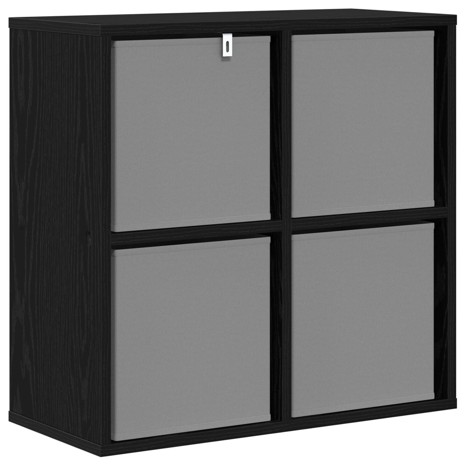 vidaXL Bufet z szufladą Czarny Dąb 59,5 x 27 x 57 cm