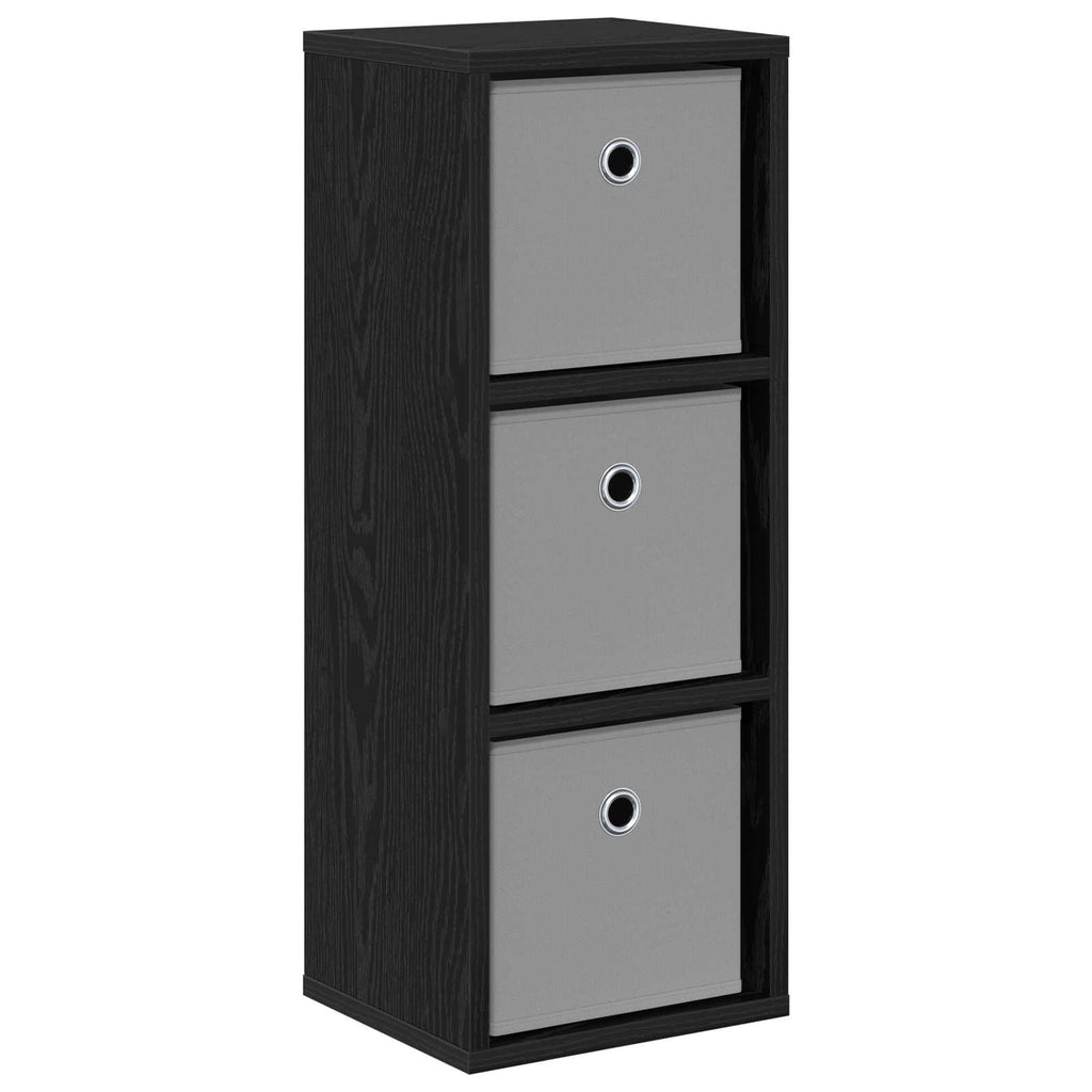 vidaXL Bufet z szufladą Czarny Dąb 25,5 x 22 x 69,5 cm