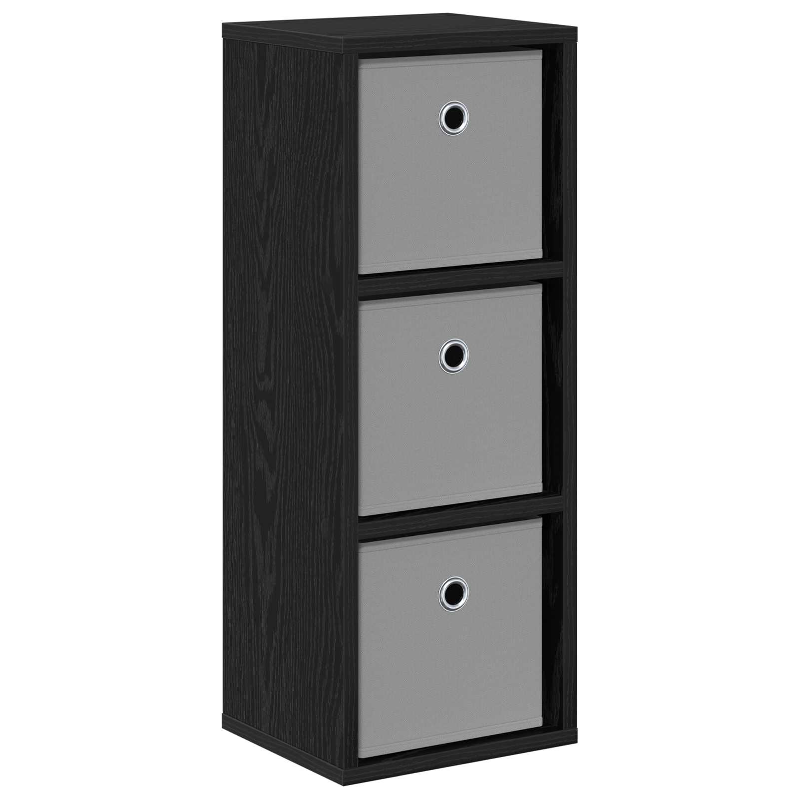 vidaXL Bufet z szufladą Czarny Dąb 25,5 x 22 x 69,5 cm