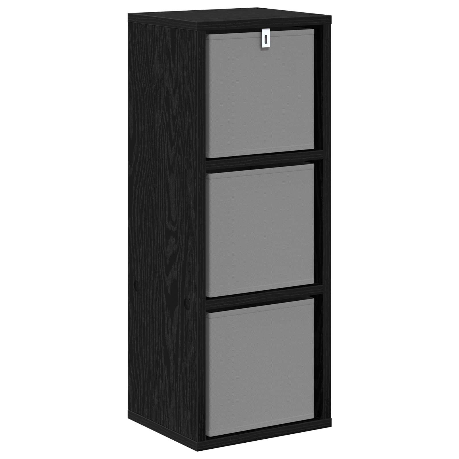 vidaXL Bufet z szufladą Czarny Dąb 25,5 x 22 x 69,5 cm