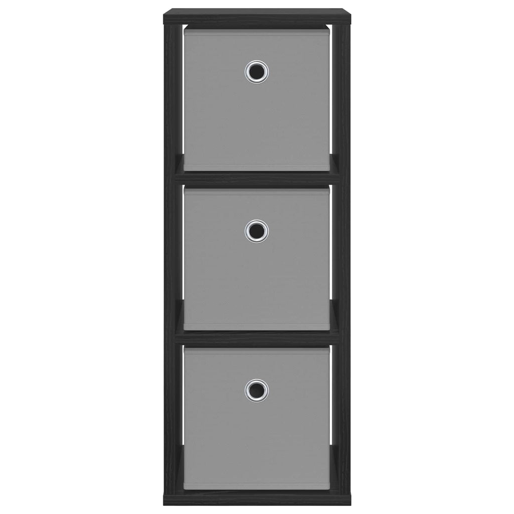 vidaXL Bufet z szufladą Czarny Dąb 25,5 x 22 x 69,5 cm