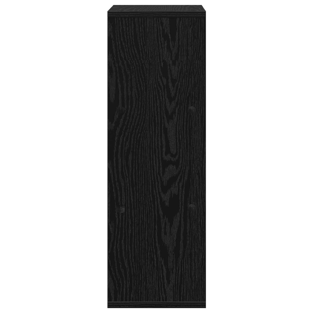 vidaXL Bufet z szufladą Czarny Dąb 25,5 x 22 x 69,5 cm