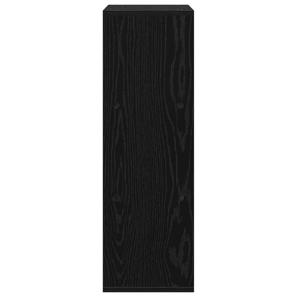 vidaXL Bufet z szufladą Czarny Dąb 30,5 x 27 x 84,5 cm