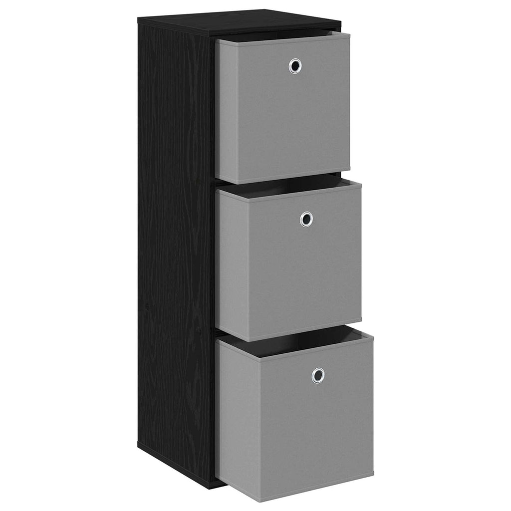 vidaXL Bufet z szufladą Czarny Dąb 35 x 32 x 99,5 cm