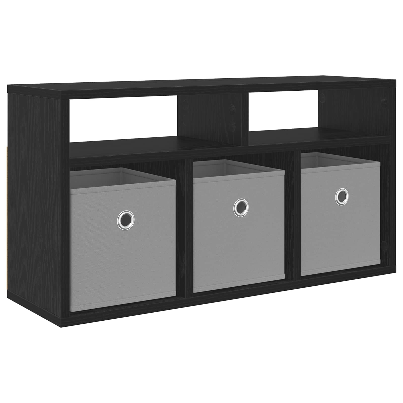 vidaXL Nisko szafka z szufladą Czarny Dąb 72 x 22,5 x 38 cm