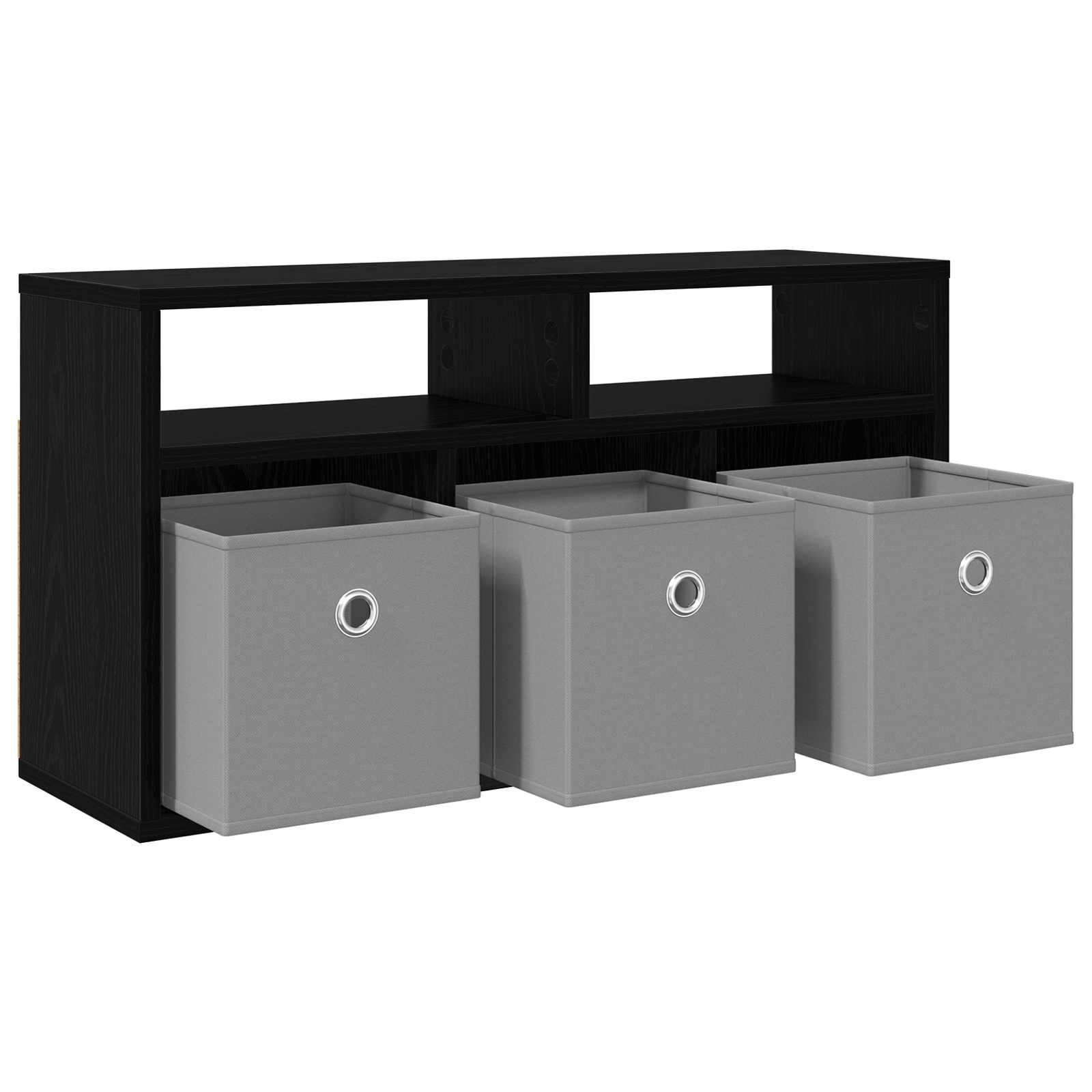 vidaXL Nisko szafka z szufladą Czarny Dąb 72 x 22,5 x 38 cm