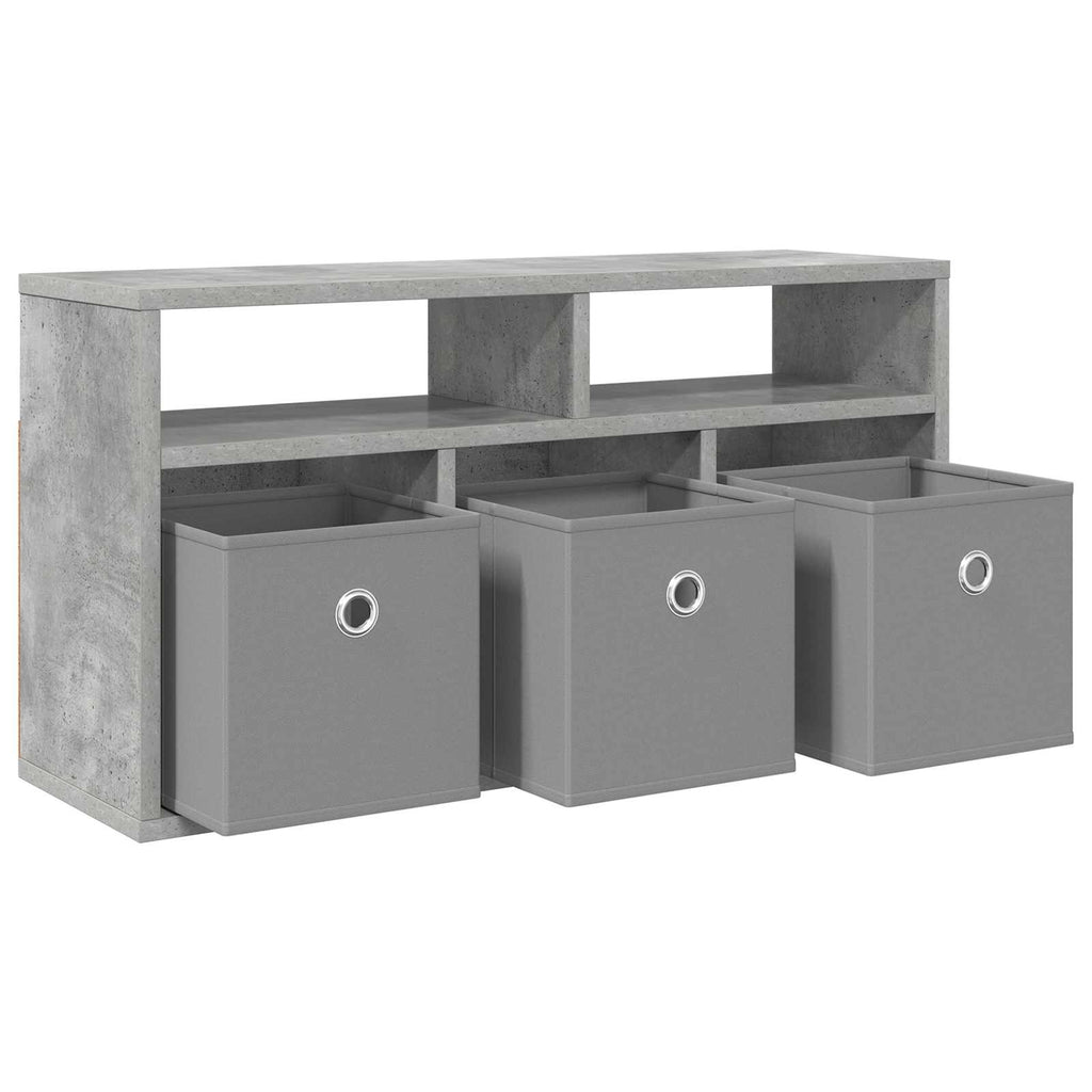 vidaXL Nisko szafka z szufladą Betonowy szary 72 x 22,5 x 38 cm