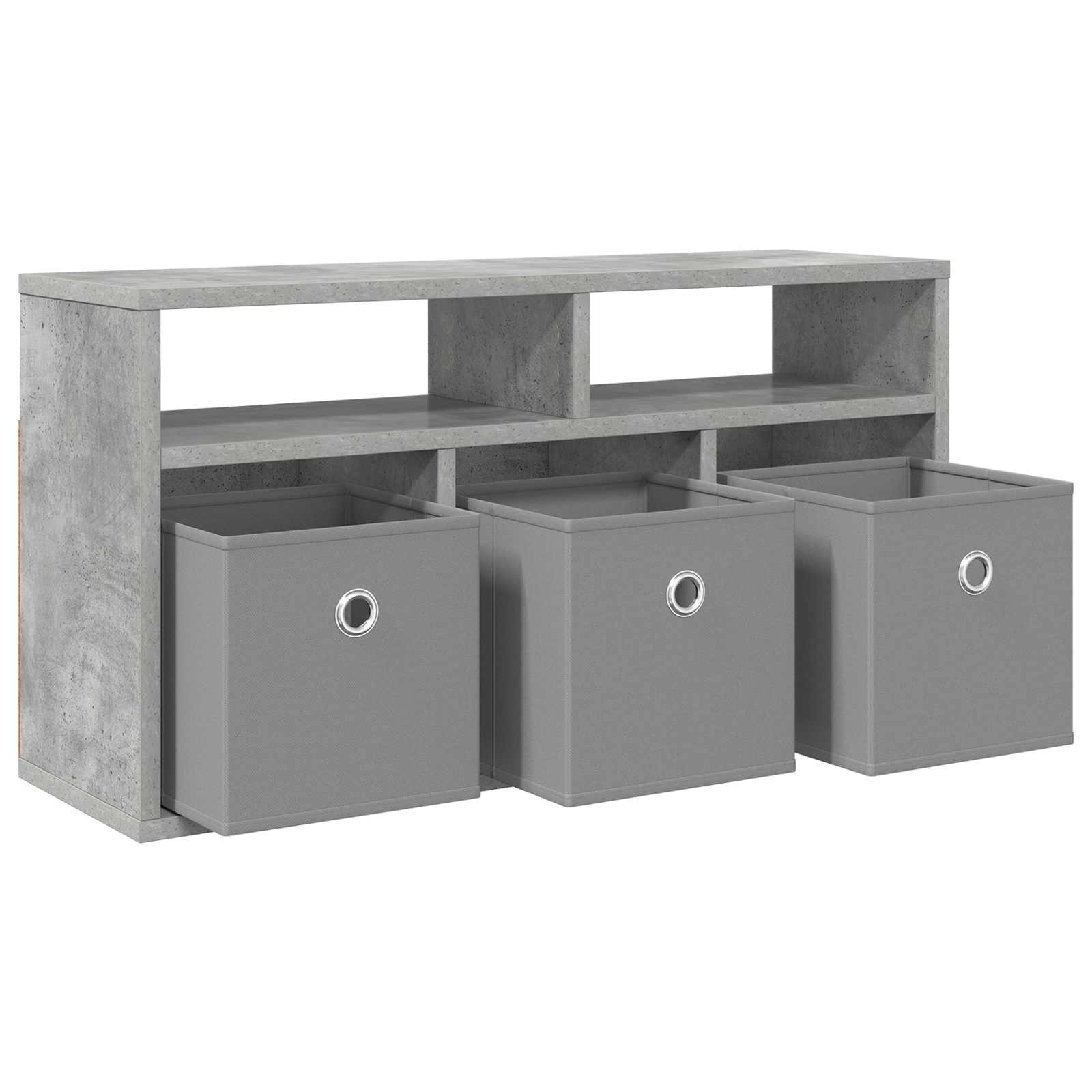 vidaXL Nisko szafka z szufladą Betonowy szary 72 x 22,5 x 38 cm