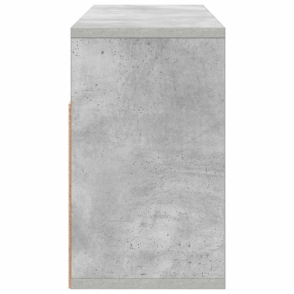 vidaXL Nisko szafka z szufladą Betonowy szary 72 x 22,5 x 38 cm