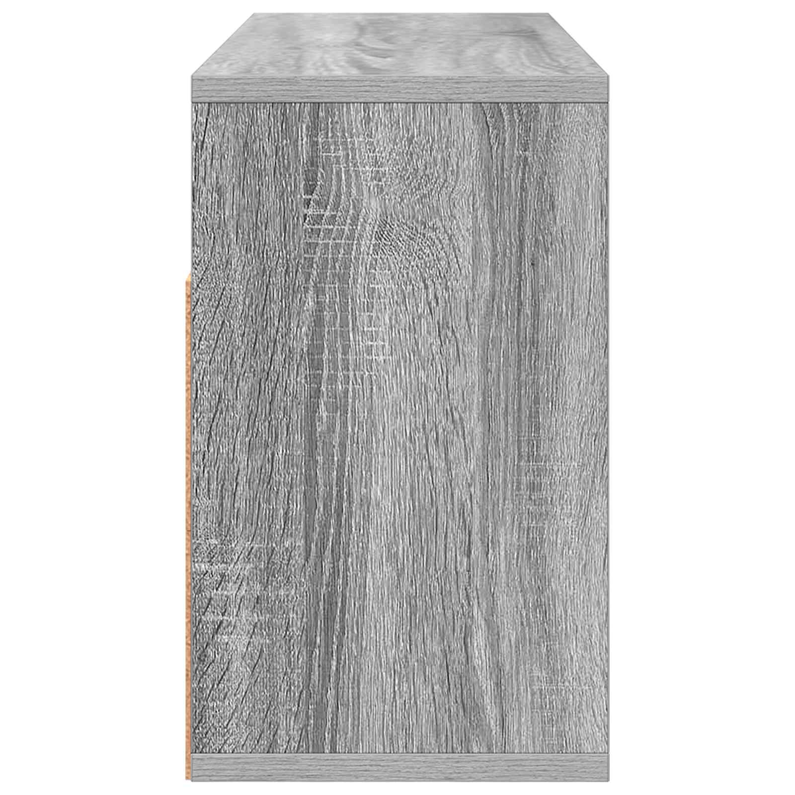 vidaXL Nisko szafka z szufladą Szary Sonoma 72 x 22,5 x 38 cm