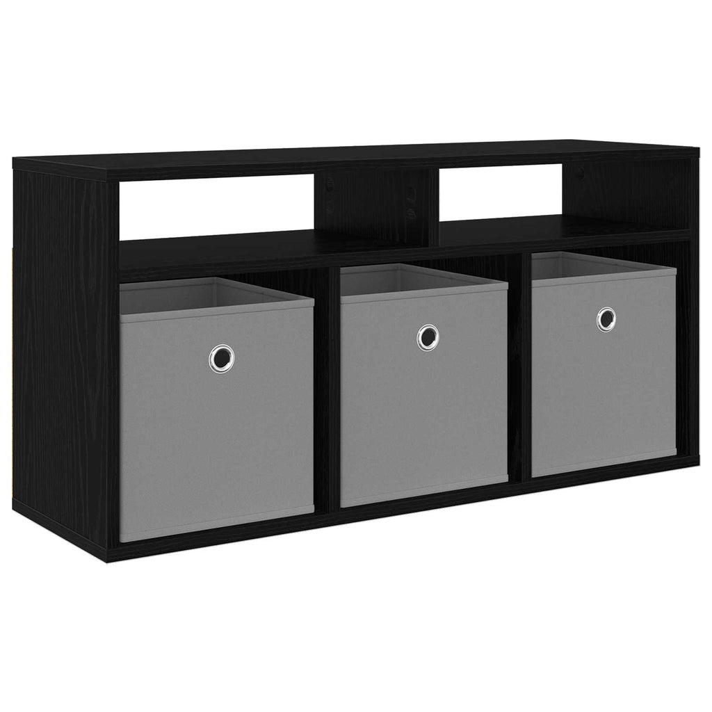 vidaXL Nisko szafka z szufladą Czarny Dąb 87 x 27,5 x 43 cm