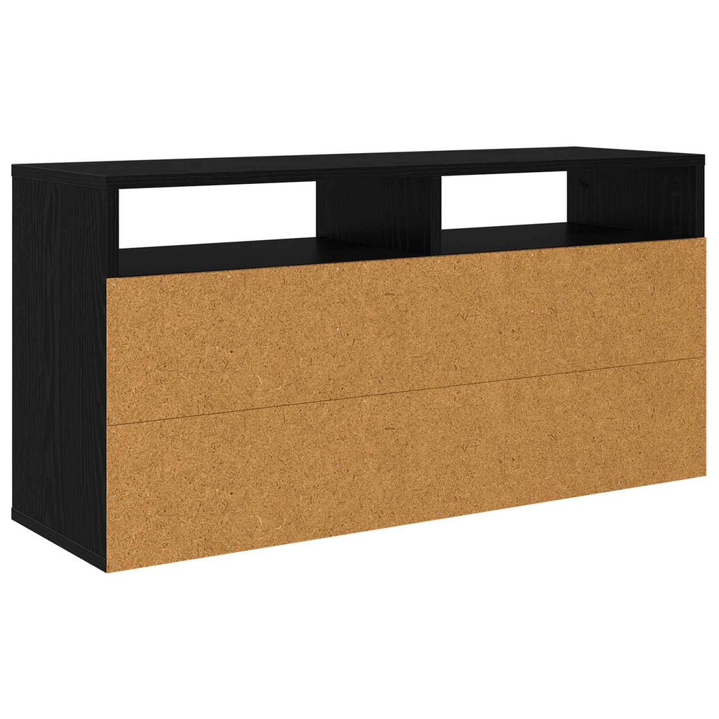 vidaXL Nisko szafka z szufladą Czarny Dąb 87 x 27,5 x 43 cm