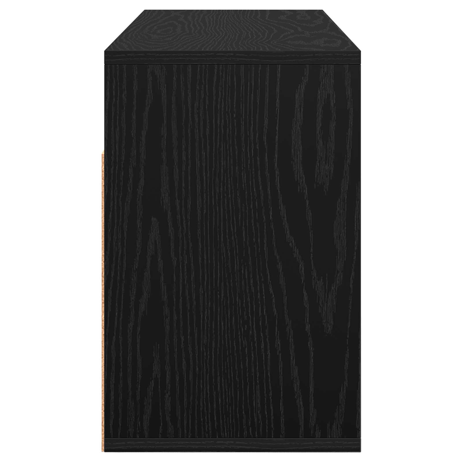 vidaXL Nisko szafka z szufladą Czarny Dąb 87 x 27,5 x 43 cm