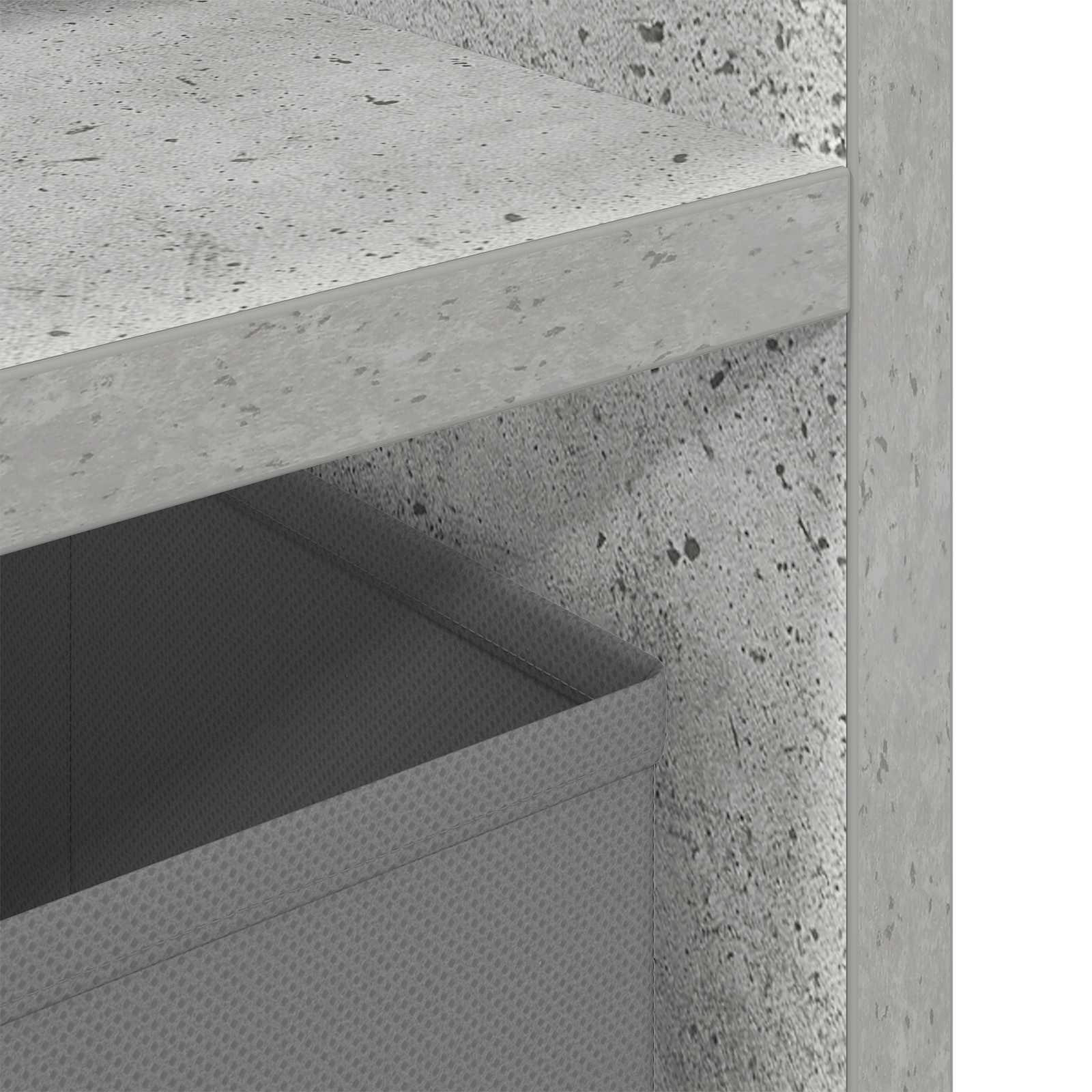 vidaXL Nisko szafka z szufladą Betonowy szary 87 x 27,5 x 43 cm