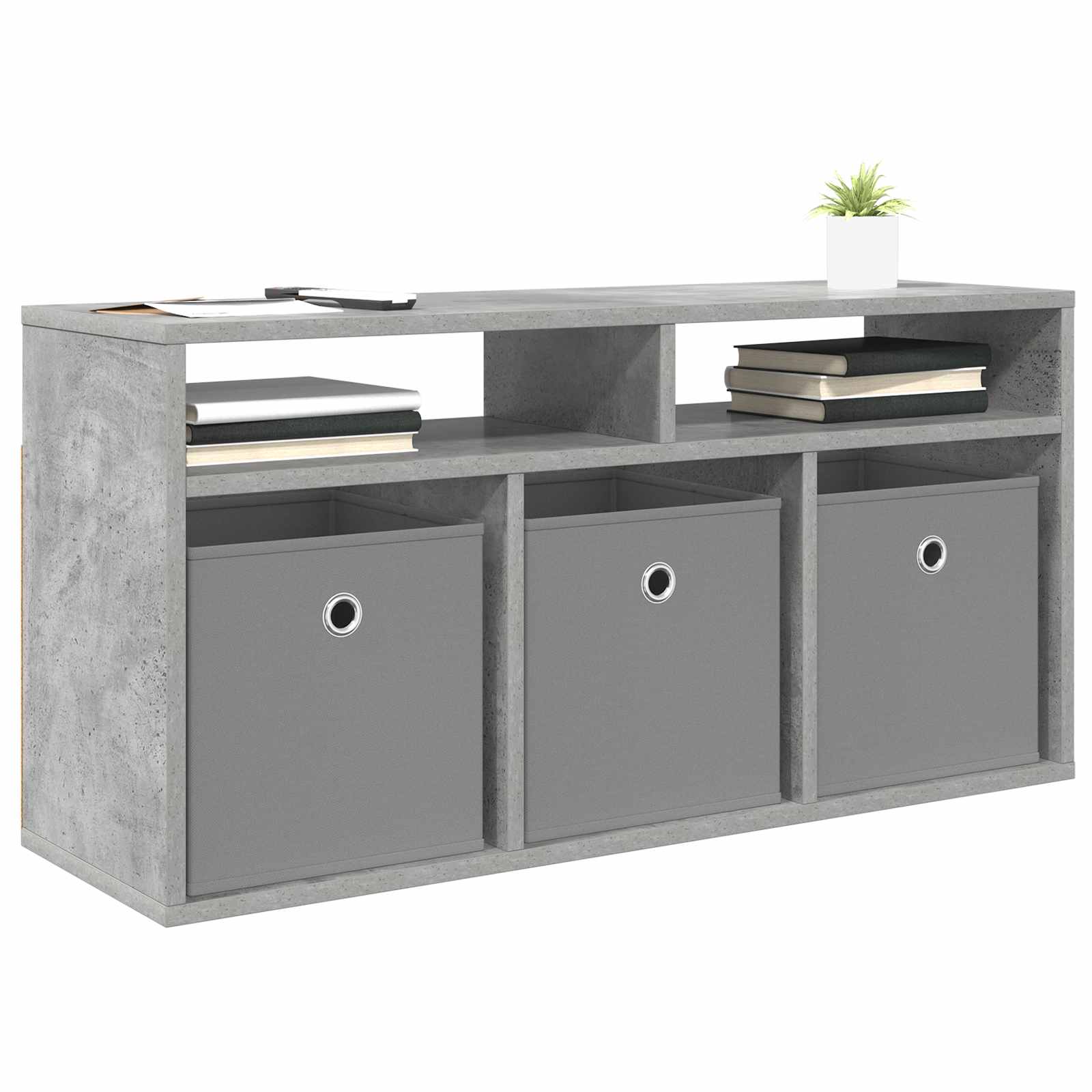 vidaXL Nisko szafka z szufladą Betonowy szary 87 x 27,5 x 43 cm