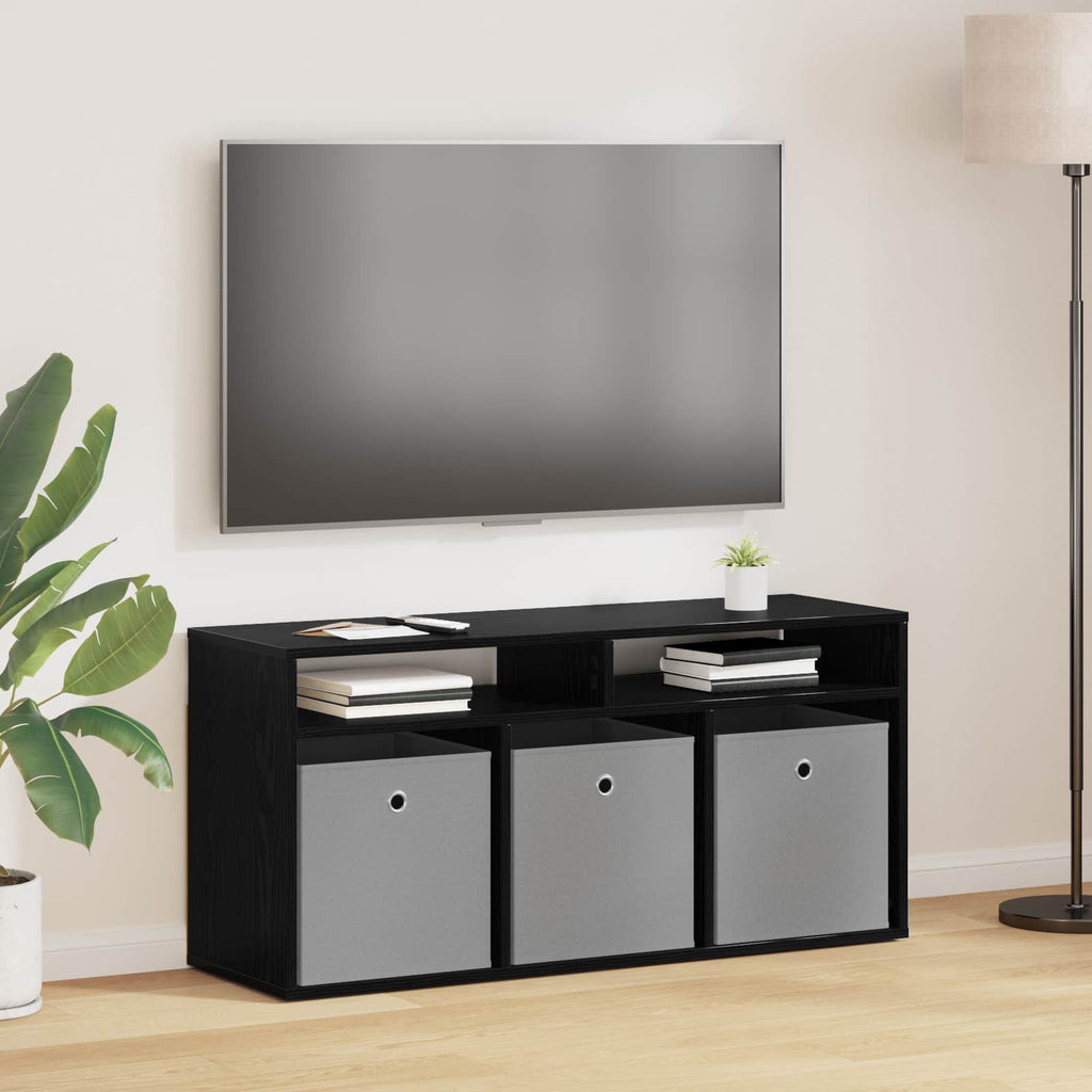 vidaXL Nisko szafka z szufladą Czarny Dąb 102 x 32 x 48,5 cm