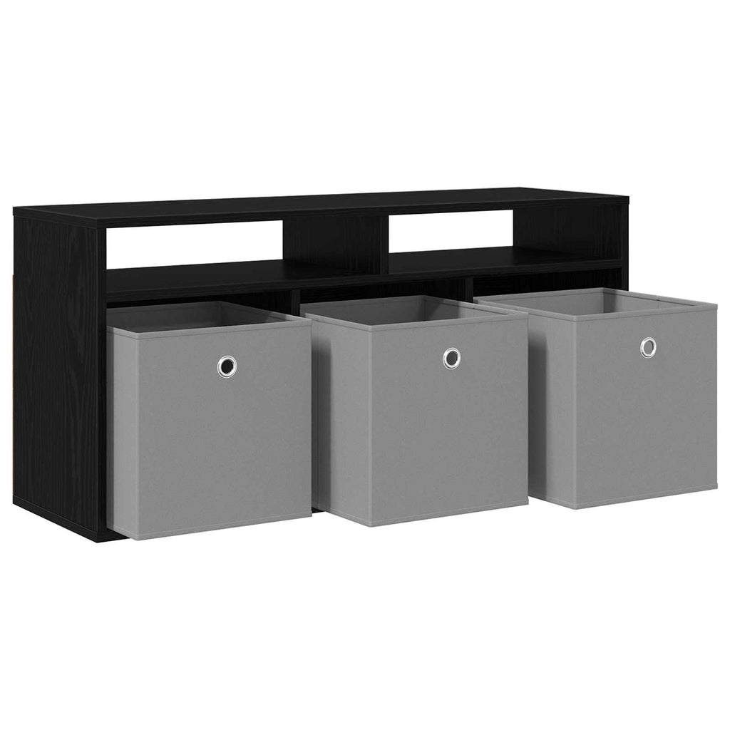 vidaXL Nisko szafka z szufladą Czarny Dąb 102 x 32 x 48,5 cm