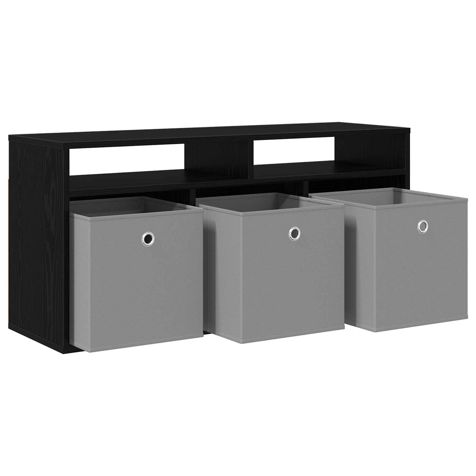 vidaXL Nisko szafka z szufladą Czarny Dąb 102 x 32 x 48,5 cm