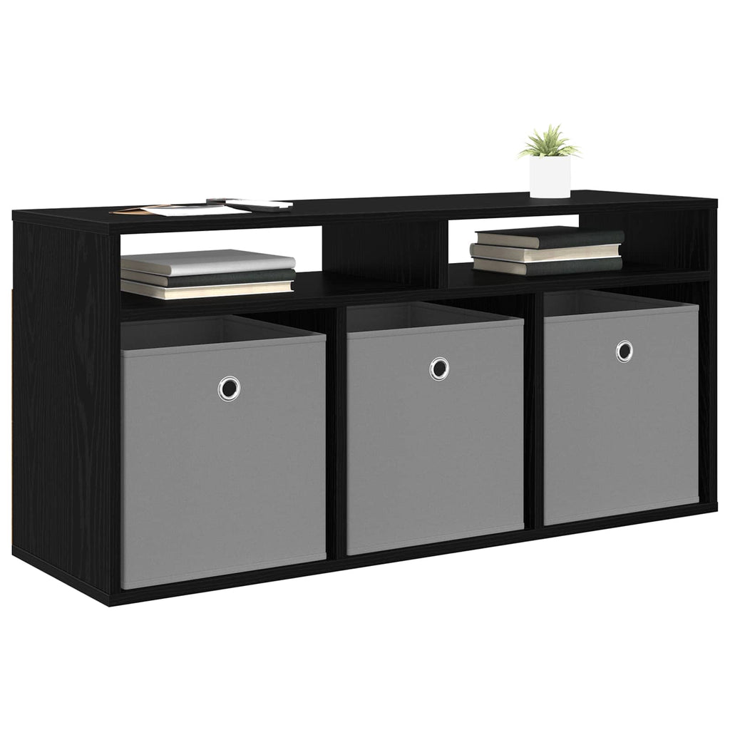 vidaXL Nisko szafka z szufladą Czarny Dąb 102 x 32 x 48,5 cm