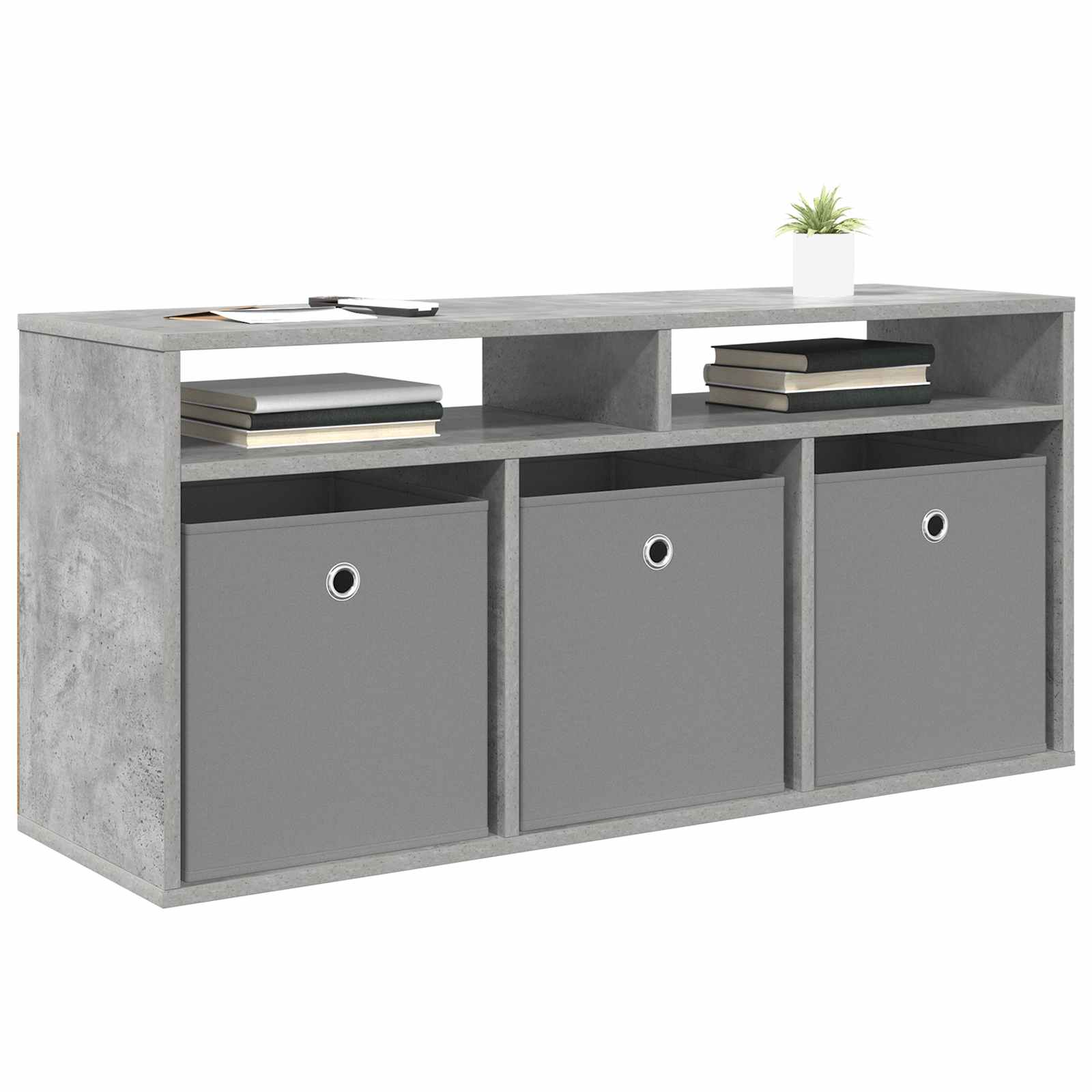 vidaXL Nisko szafka z szufladą Betonowy szary 102 x 32 x 48,5 cm