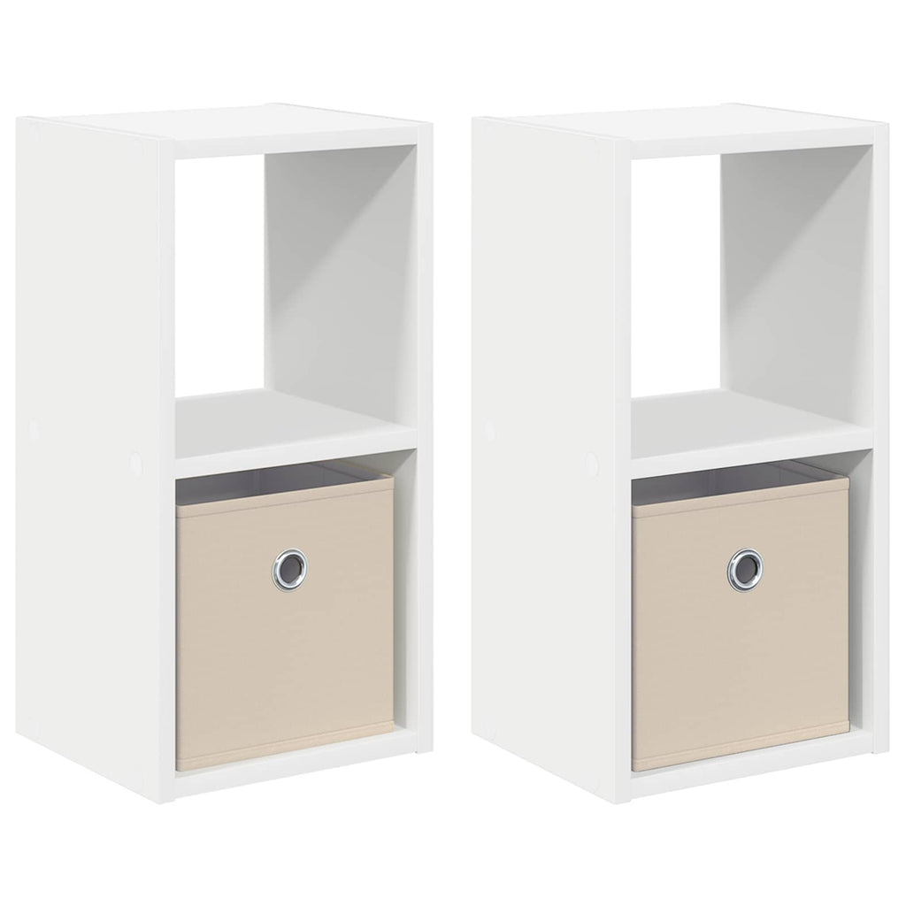 vidaXL Stolik nocny z szufladą 2 pcs Biały 25,5 x 22 x 49,5 cm