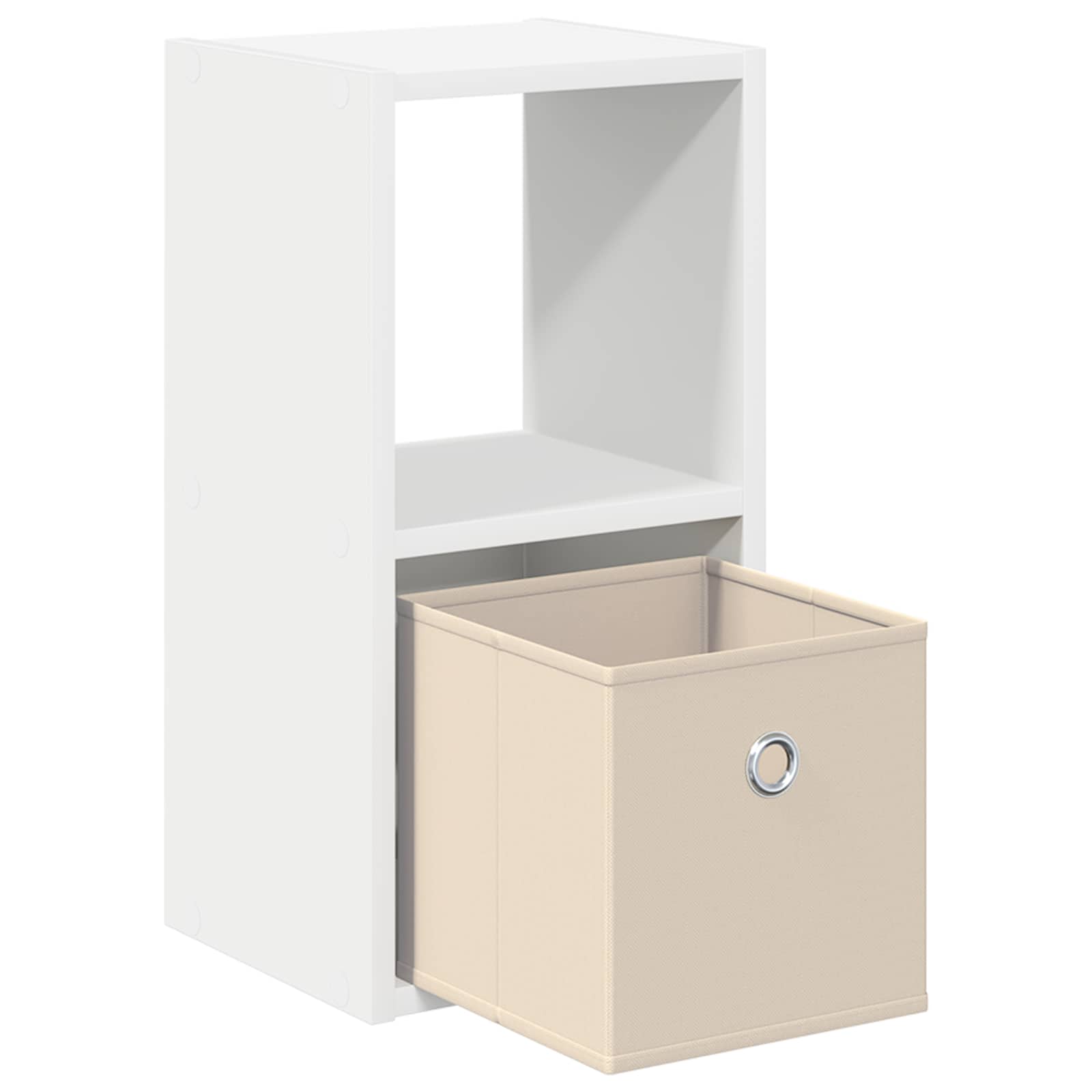 vidaXL Stolik nocny z szufladą 2 pcs Biały 25,5 x 22 x 49,5 cm