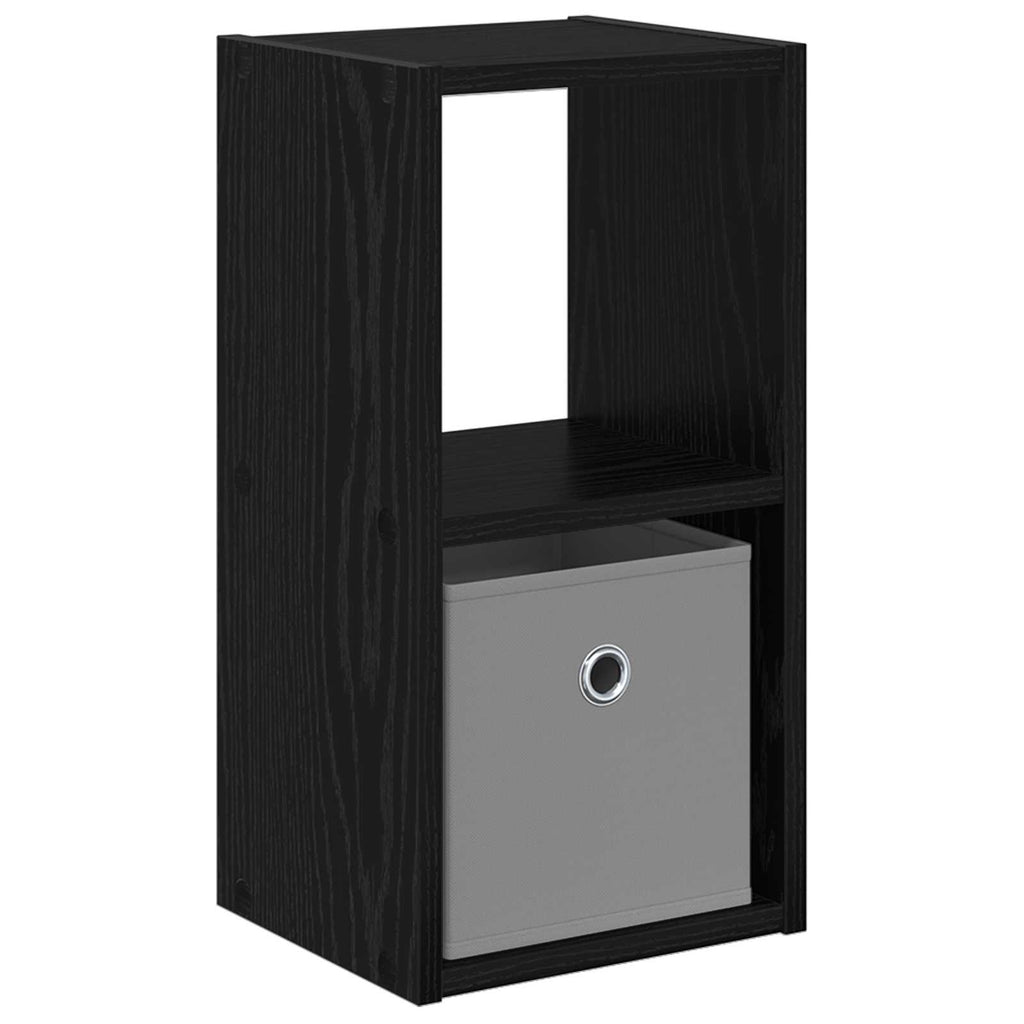 vidaXL Stolik nocny z szufladą Czarny Dąb 25,5 x 22 x 49,5 cm