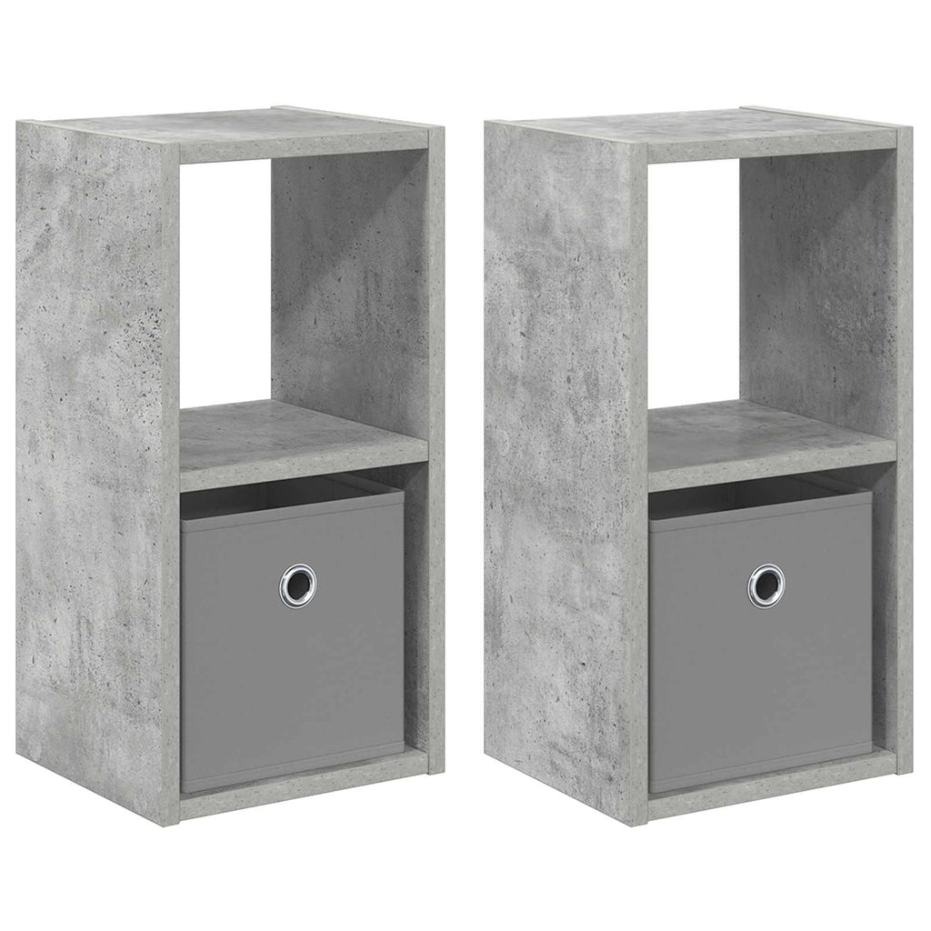 vidaXL Stolik nocny 2 pcs Betonowy szary 25,5 x 22 x 49,5 cm