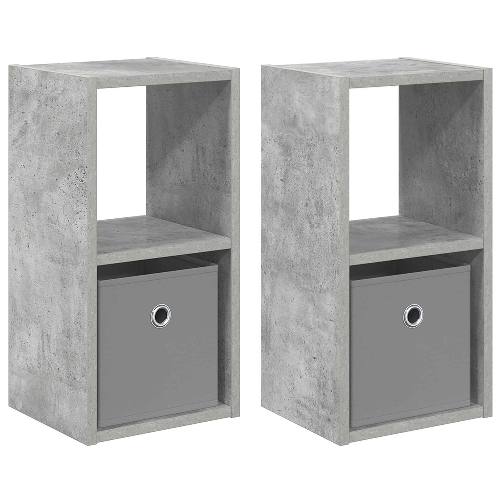 vidaXL Stolik nocny 2 pcs Betonowy szary 25,5 x 22 x 49,5 cm