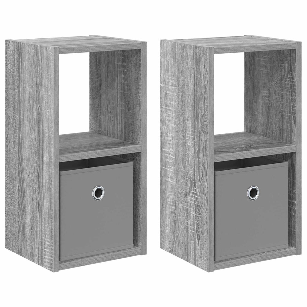 vidaXL Stolik nocny z szufladą 2 pcs Szary Sonoma 25,5 x 22 x 49,5 cm