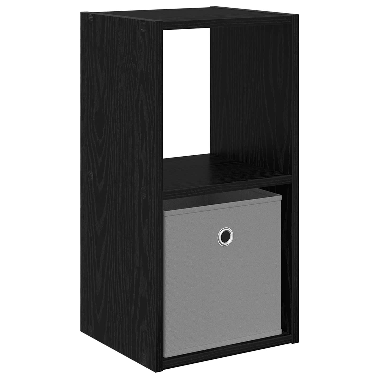 vidaXL Stolik nocny z szufladą Czarny Dąb 30,5 x 27 x 59,5 cm
