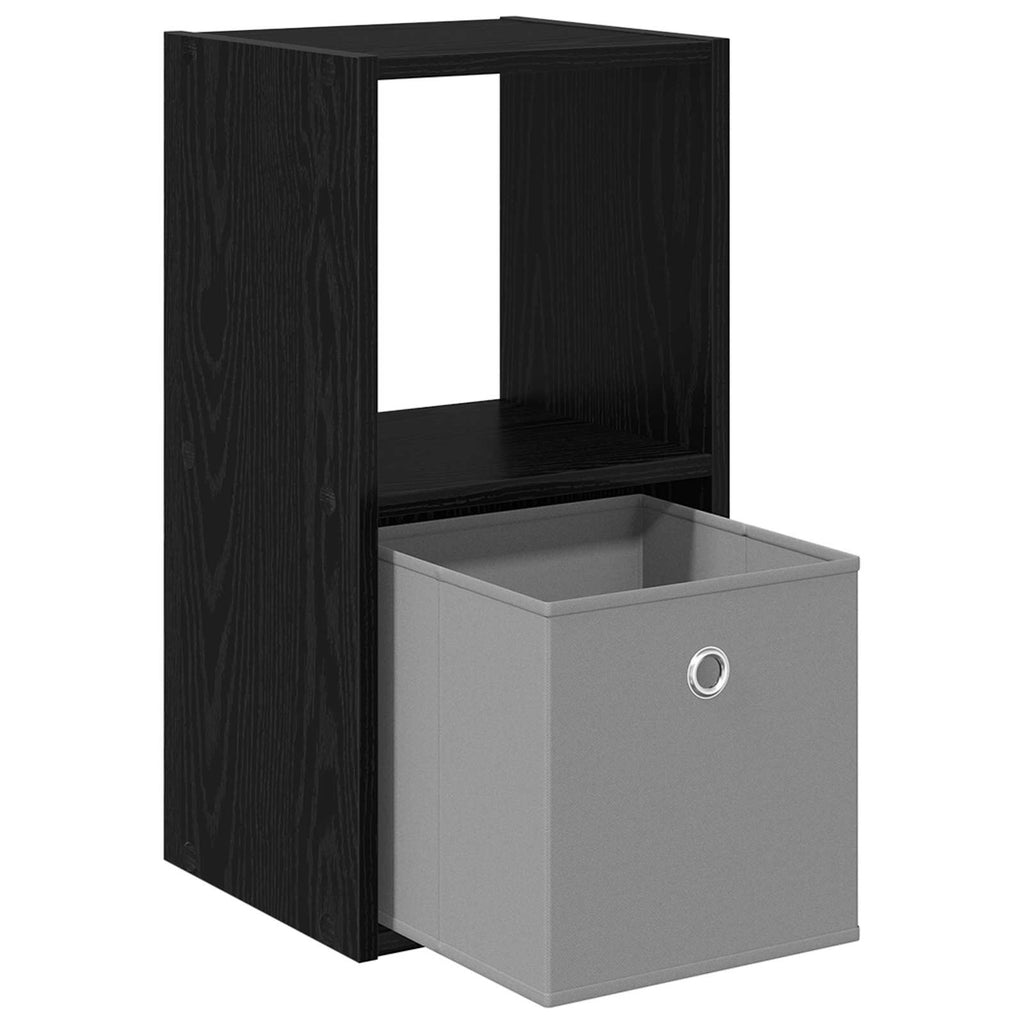 vidaXL Stolik nocny z szufladą Czarny Dąb 30,5 x 27 x 59,5 cm