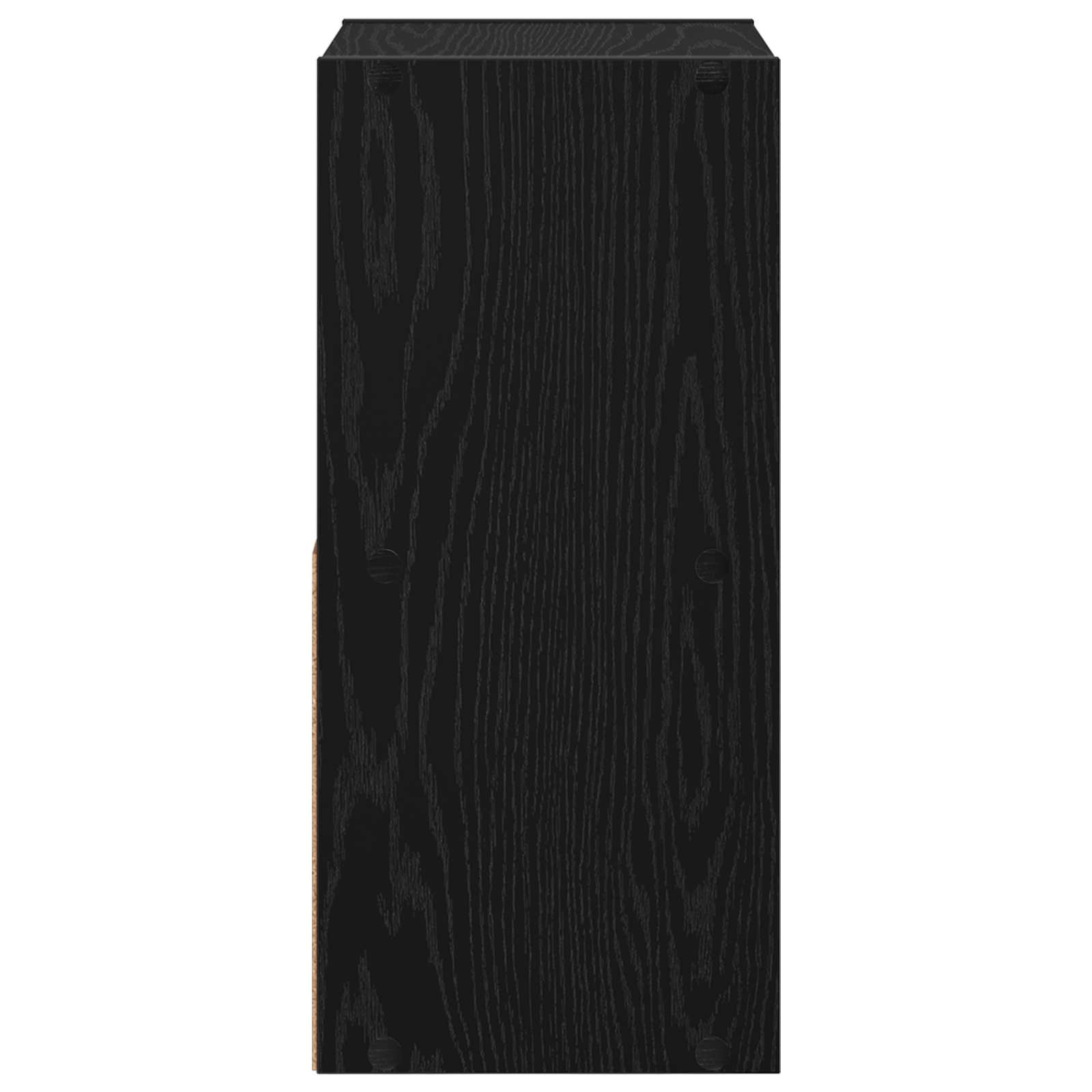 vidaXL Stolik nocny z szufladą Czarny Dąb 30,5 x 27 x 59,5 cm