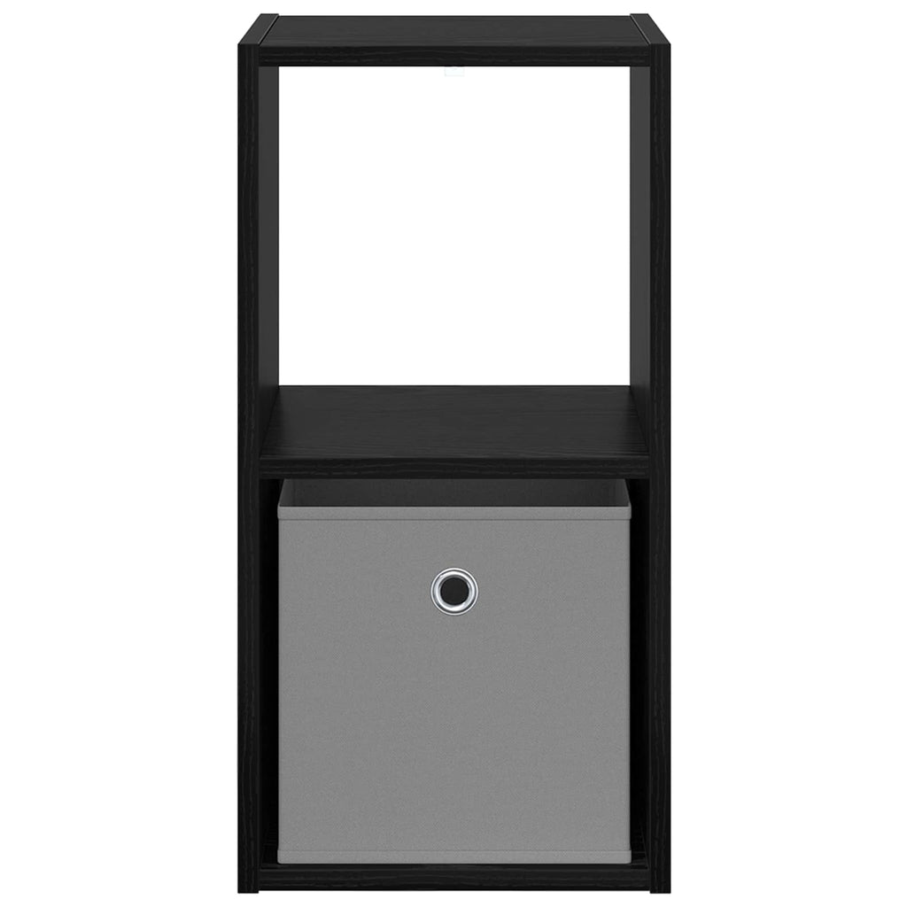 vidaXL Stolik nocny z szufladą 2 pcs Czarny Dąb 30,5 x 27 x 59,5 cm