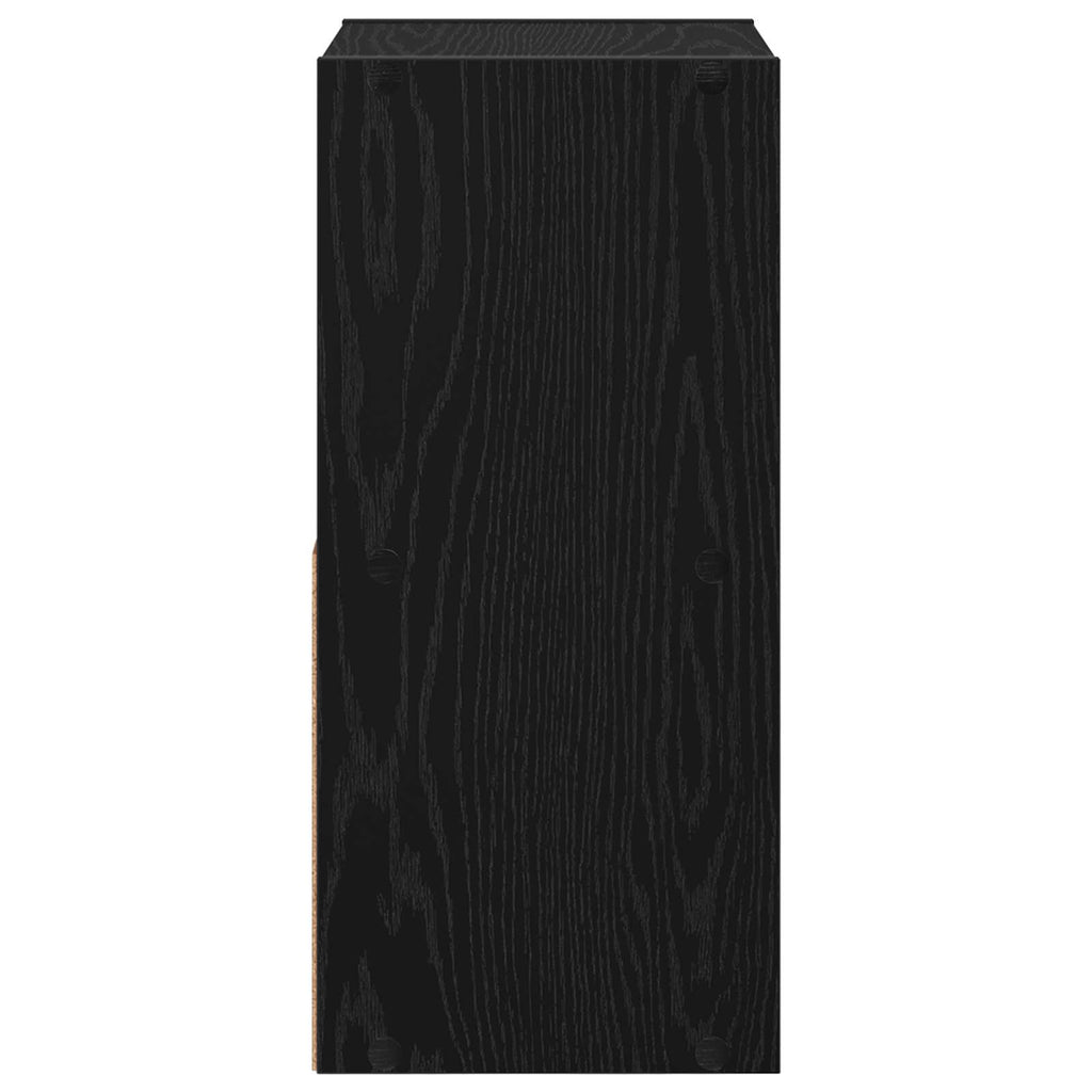 vidaXL Stolik nocny z szufladą 2 pcs Czarny Dąb 30,5 x 27 x 59,5 cm