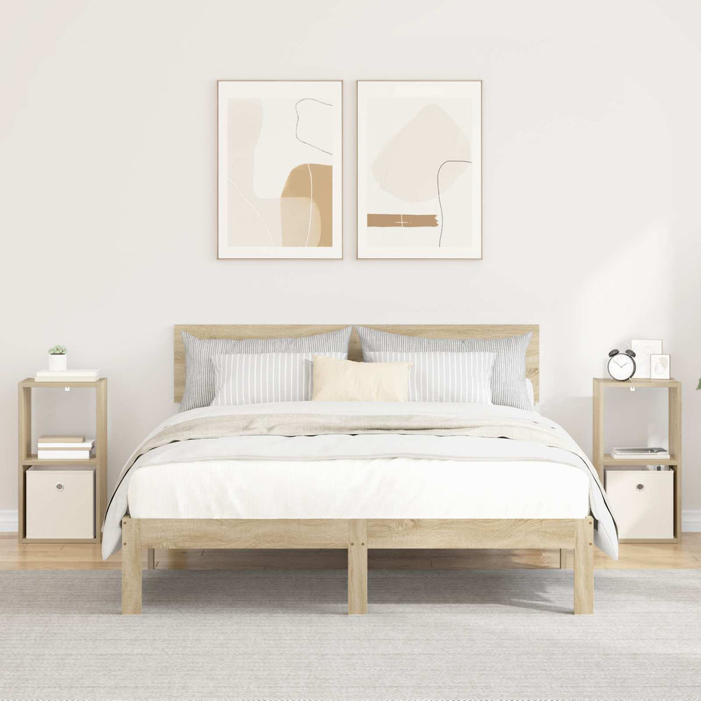 vidaXL Stolik nocny z szufladą 2 pcs Dąb Sonoma 30,5 x 27 x 59,5 cm