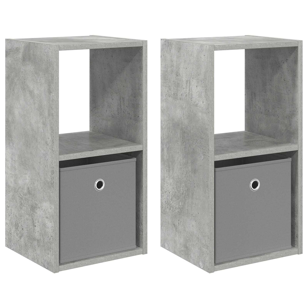 vidaXL Stolik nocny 2 pcs Betonowy szary 30,5 x 27 x 59,5 cm