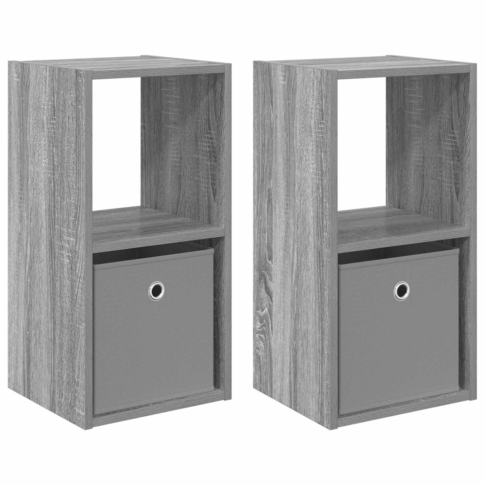 vidaXL Stolik nocny z szufladą 2 pcs Szary Sonoma 30,5 x 27 x 59,5 cm