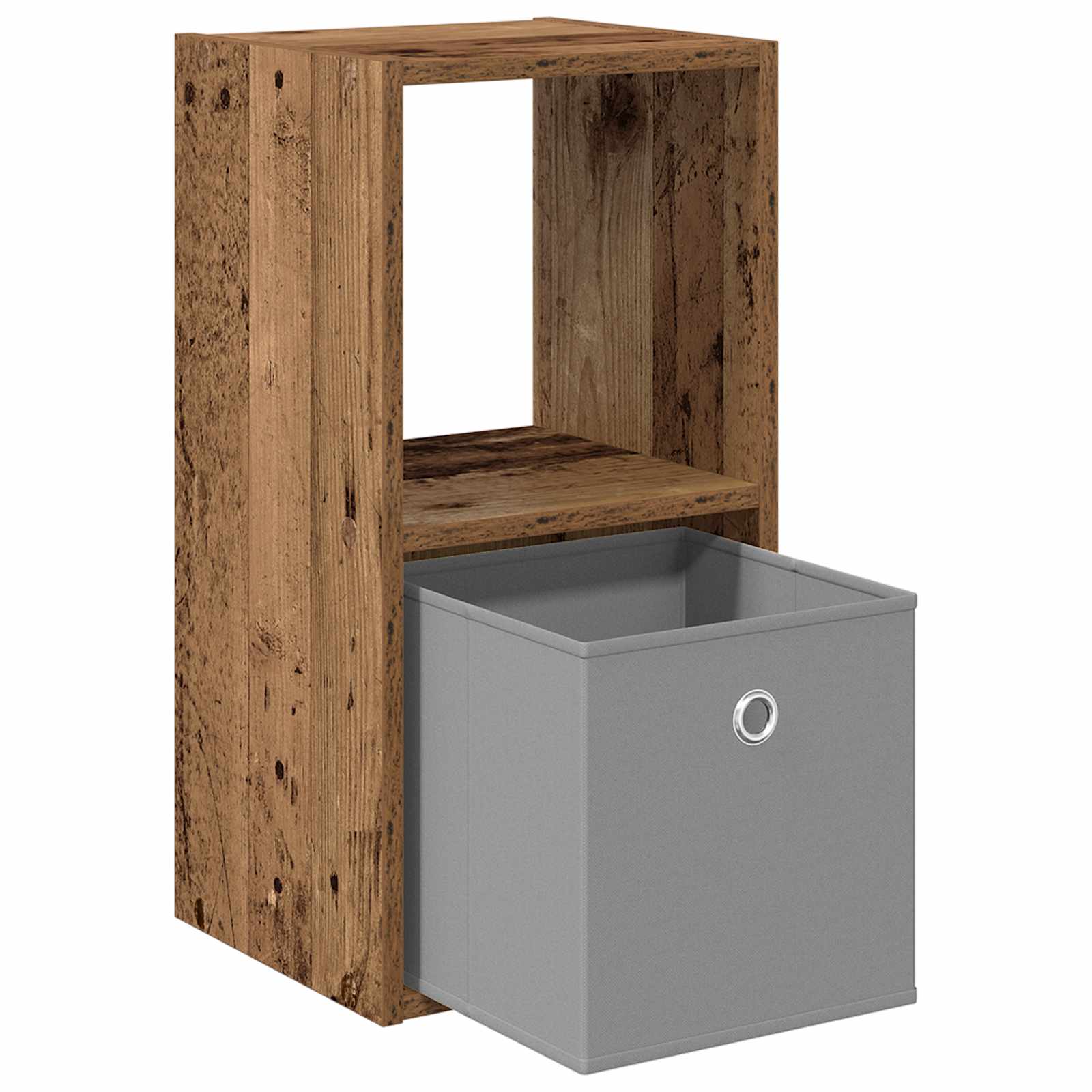 vidaXL Stolik nocny z szufladą 2 pcs Stare drewno 30,5 x 27 x 59,5 cm