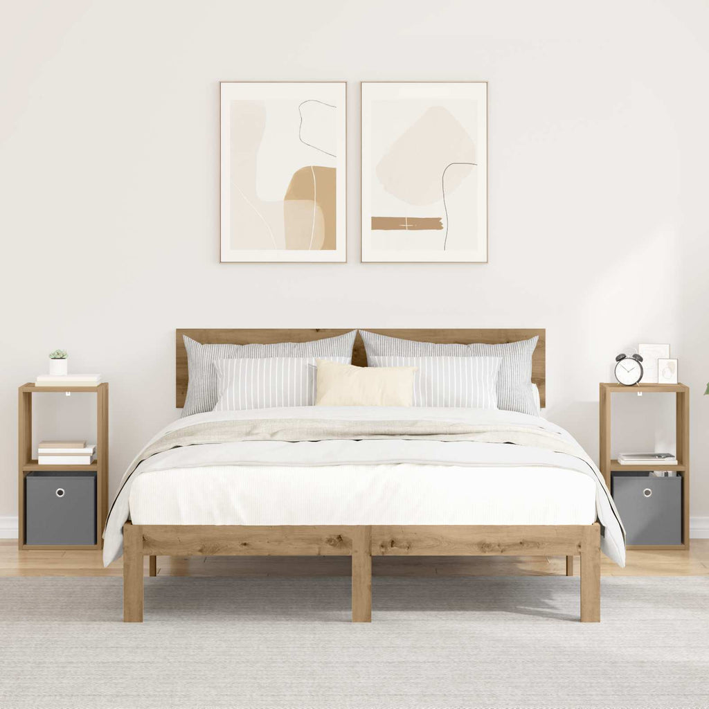 vidaXL Stolik nocny 2 szt. Dąb rzemieślniczy 30,5 x 27 x 59,5 cm